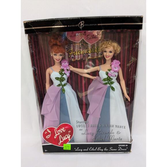 I Love Lucy Barbie Dolls Episode 69 Lucy and Ethel Buy the Same Dress In Box - Picture 1 of 8